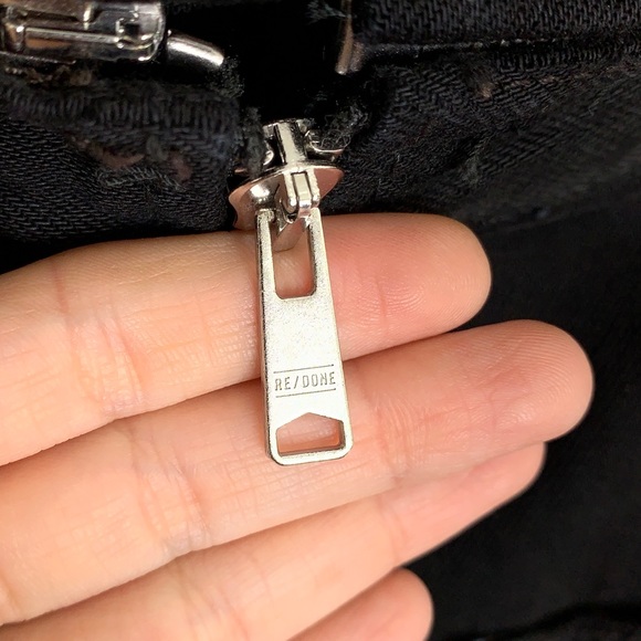 NEW RE/DONE Levi’s Overall Denim Mini Dress (Sz M) Reworked Vintage Black - Picture 8 of 16